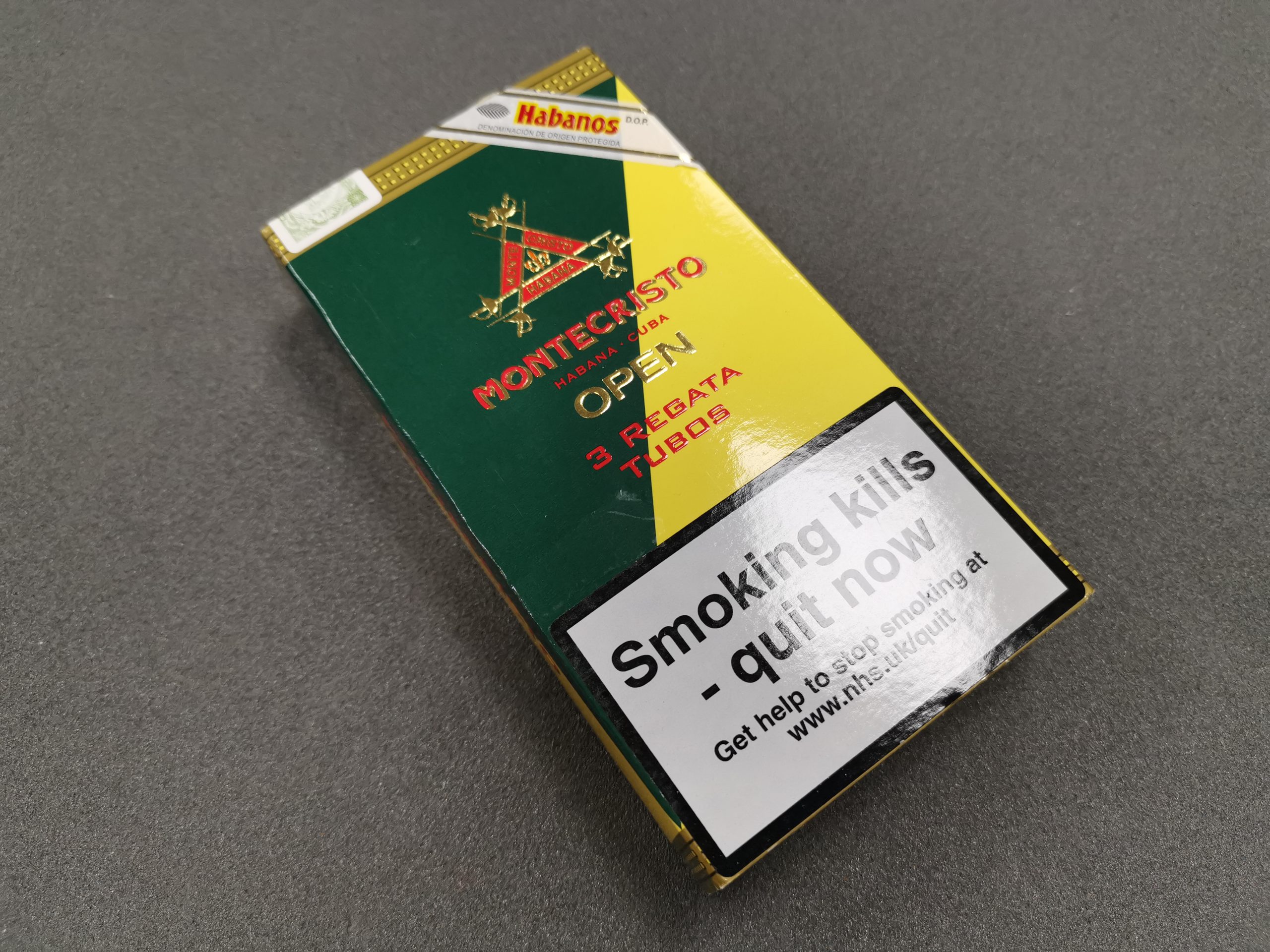 Montecristo Open Regata Tubos (Pack of 3)