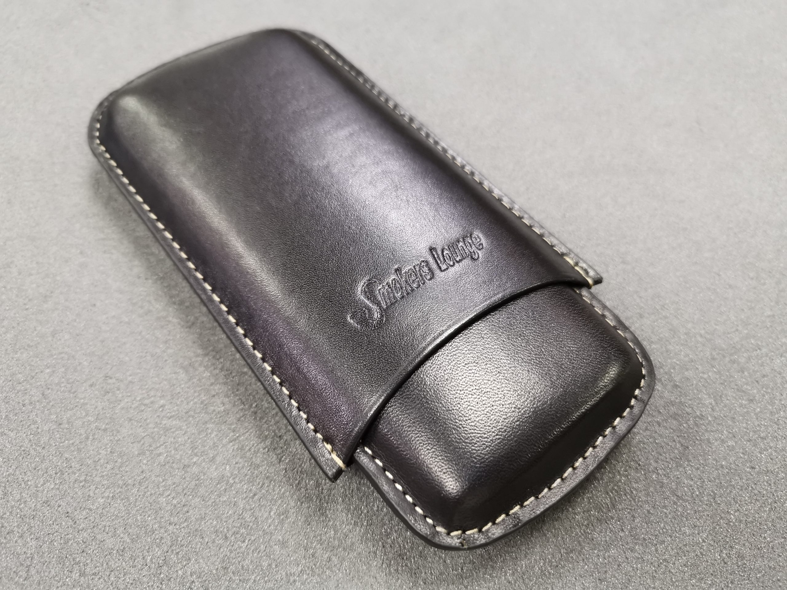 Black Three Cigar Leather Holder - Image 2