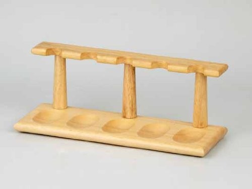 Maple Wood Five Pipe Stand